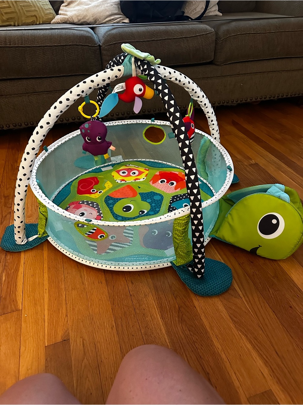 Infantino Green Multicolor Ocean Play Gym with Hanging Toys